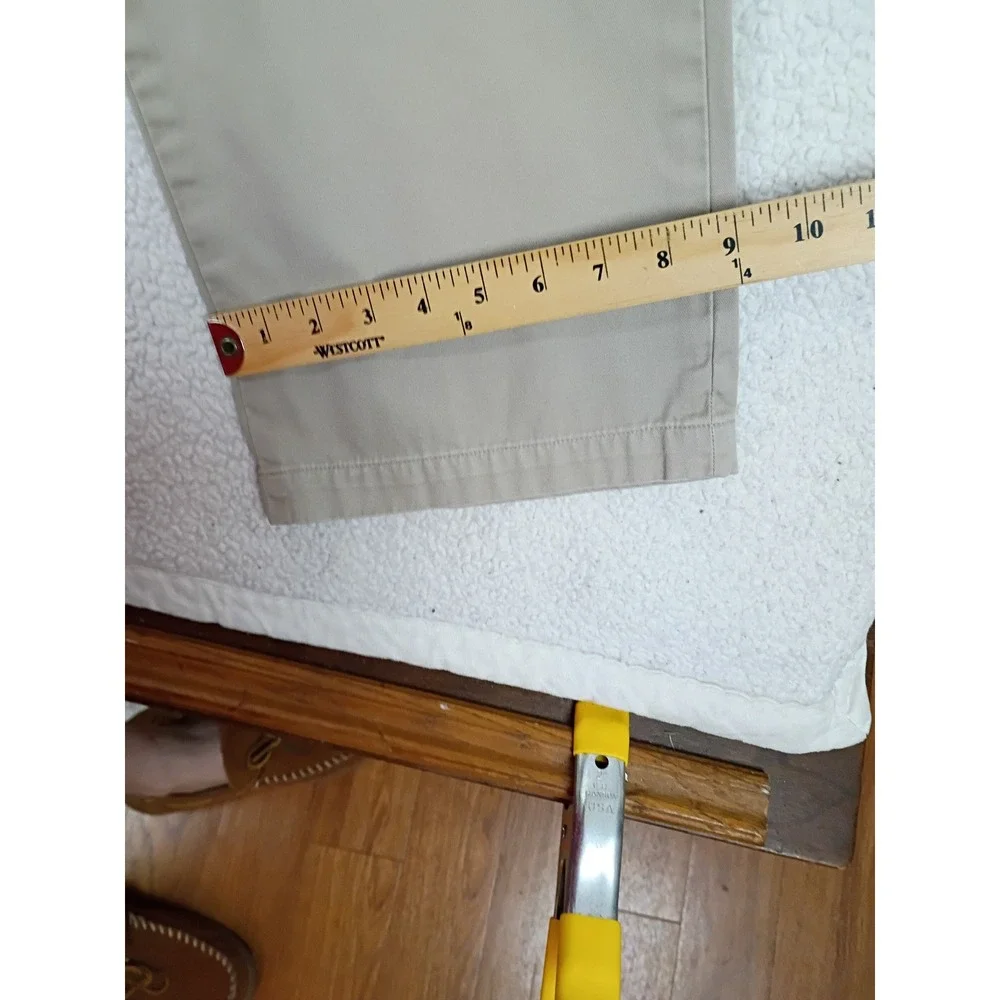 Banana Republic Gavin Chinos Mens 35X34 Khaki Tan Straight Leg Cotton Pants‎